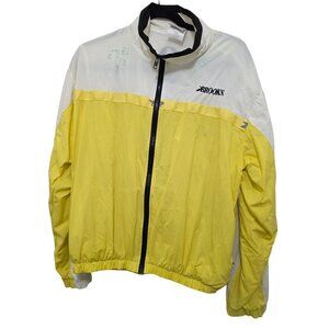 VTG Brooks Y2K Team Washington 90S Yellow & White Jacket Medium Lightweight Wind